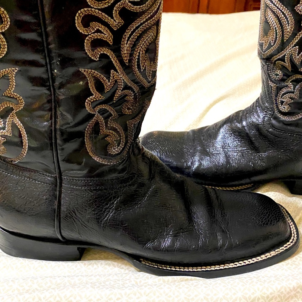 Ostrich belly cowboy boots